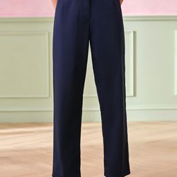 AND Women Straight Solid Fit Trousers-30