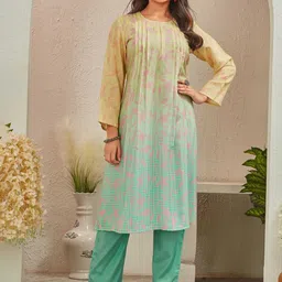 Moda Rapido Women Printed Regular Kurta with Trousers-image-91