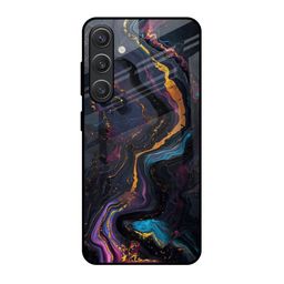 QRIOH Abstract Aura Printed Samsung Galaxy S25 Plus 5G Glass Back Case Mobile Accessories-image-93