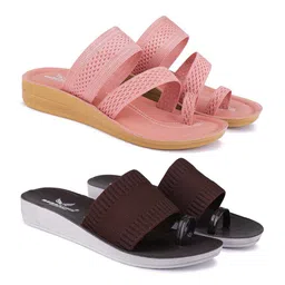 BERSACHE Women Ultra Soft Technology Open Toe Flats-image-5
