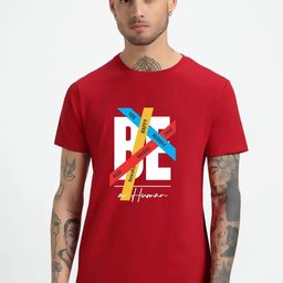 HESHA Men Typography Printed Round Neck Cotton T-shirt-picture-29