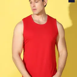 WOOSTRO Pack Of 2 Printed Combo Cotton Gym InnerwearVest VWS26(PLAIN RED)(MORE NAVY)-image-22