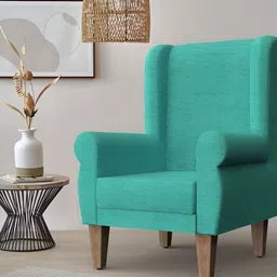 Chumbak Begum Wing Chair -Maldivian Teal-image-33