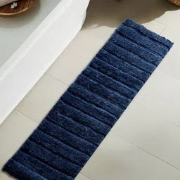 Home Centre Blue Textured 1850 GSM Anti-Slip Bath Rug-image-88