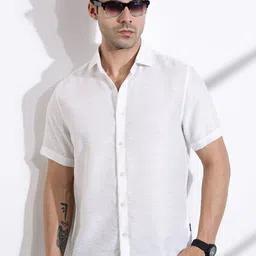 Thomas Scott Men Smart Slim Fit Cutaway Collar Solid Casual Shirt-image-40