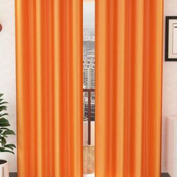BELLA TRUE Orange 2 Pieces Door Curtains-image-75