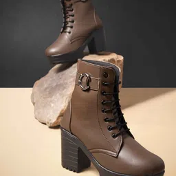 JM Looks Men High-Top Lace-Up Regular Boots for Women-image-56