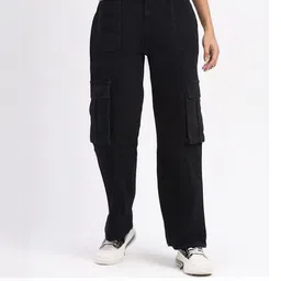 SZN Women Straight Fit High-Rise Mildly Distressed Jeans-image-96