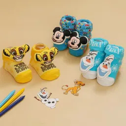 Yellow Bee Infant Boys Pack Of 3 Cotton Ankle Length Socks-40