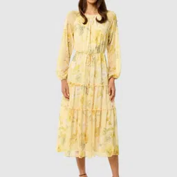 Forever New Women Bishop Sleeve Fit and Flare Midi Dress-image-8