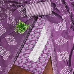 HERE&NOW Embroidered Sequinned Pure Cotton Unstitched Dress Material-image-23