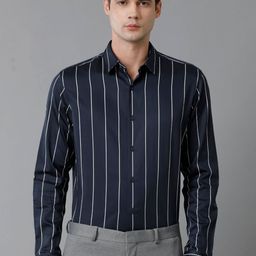 The Collection Classic Slim Fit Striped Spread Collar Shirt-image-14