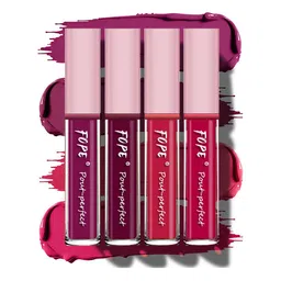 FOPE Pout Perfect Set Of 4 Long Lasting Matte Liquid Lipstick - 4ml Each-01-07-11-12-65