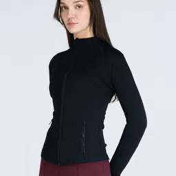 CAVA Women Nylon Water Resistant Yoga Bomber Jacket-15