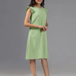 OMPAX Flutter Sleeve A-Line Dress image 3