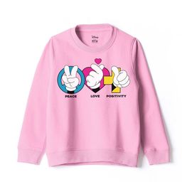 Wear Your Mind Girls Round Neck Typography Printed Sweatshirt-picture-3