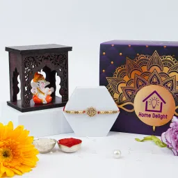 Designer TempleGanesh03 Assorted Showpiece, Rakhi Set-image-2
