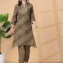 Nayam By Lakshita Floral Printed Straight Kurta with Palazzos-picture-22