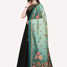 Kaizen TEXO FAB Blue & Red Printed Dupatta image 3