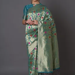 KALINI Woven Design Zari Art Silk Heavy Work Kanjeevaram Saree-picture-16