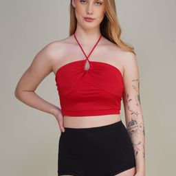 Poftik Padded Halter Neck Swim Set-image-45