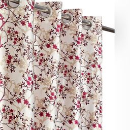 Myntra Elegant Homes Pink & Beige 2 Pieces Floral Printed Velvet Door Curtain-26