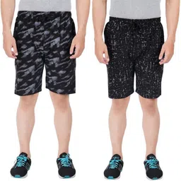 feel track Pack of 2 Printed Men Multicolor Regular Shorts-picture-1