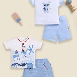 BABY GO Boys Printed T-shirt with Shorts-image-34