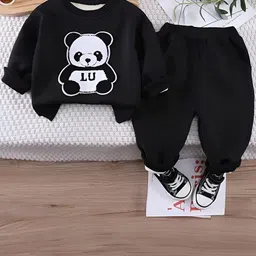 Googo Gaaga Boys Printed Round Neck Long Sleeves Pure Cotton Sweatshirt With Jogger-picture-48