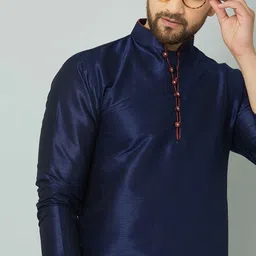 LEMONX Men Regular Pure Silk Kurta with Pyjamas image 5