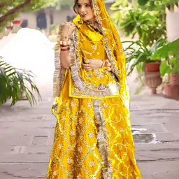 MADHUR HAND WORK ART Embroidered Semi-Stitched Lehenga & Unstitched Blouse With Dupatta-picture-44