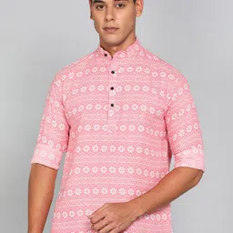 Moda Rapido Men Printed Thread Work Kurta-picture-34