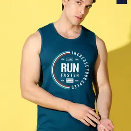 WOOSTRO Pack Of 2 Printed Combed Cotton Gym Vests VWS26(RUN PEACOCK)(PLAIN NAVY)-picture-10