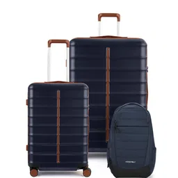 Assembly Set Of 3 Hard-Sided Trolley with backpack With USB Charging Port & Rain Cover image 2