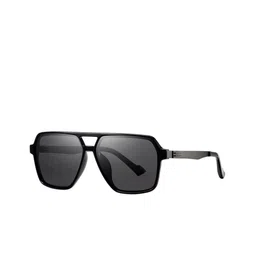 StyleCast x Revolte Men Polarised and UV Protected Lens Square Sunglasses M11351103_F-57