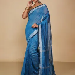 BENGAL HANDLOOM Zari Art Silk Taant Saree-image-47
