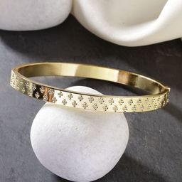 The Roadster Lifestyle Co Men Gold-Plated Kada Bracelet-image-85