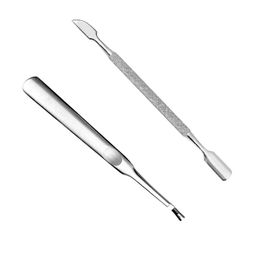 ZAUKY Set Of 2 Stainless Steel Cuticle Pusher With Fork Pusher-image-6