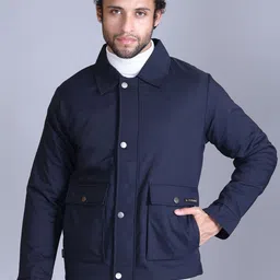 Roadking Men Striped Polyester Crop Denim Jacket with Embroidered-picture-53