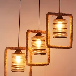 KINIS Modern and Unique Style Beige & Black Ceiling Lamp-28