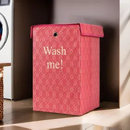 Kuber Industries Brown & Beige 4 Pieces Printed Foldable Laundry Bags 75L-5