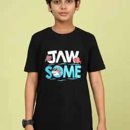 YK Boys Graphic Printed Round Neck Cotton T-shirt-53