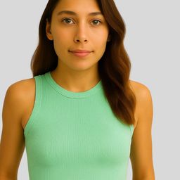 EXILION Women Ribbed Sleeveless Tank Crop Top-picture-23