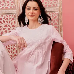 ADA Ethnic Motifs Embroidered Chikankari Chikankari Kurti-39