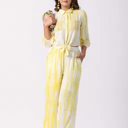 STIL O STITCH Dyed Shirt With Palazzo Co-Ords-image-98