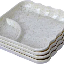 Square Chip and Dip Platter for Home, Hotels, Cafe, Office Uses, 5.5 inches Sizzler Tray-0