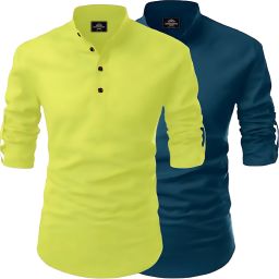 Men Solid Cotton Blend Straight Kurta-image-27