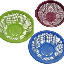 Plastic Stoarge Basket pack of 3 Multicolor Plastic_Mk24 Storage Basket-image-98