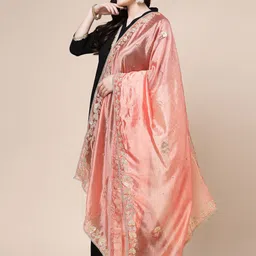 Clora Creation Embroidered Dupatta with Gotta Patti image 5