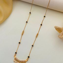 Anouk Gold-Plated Artificial Stones and Beads Mangalsutra image 3